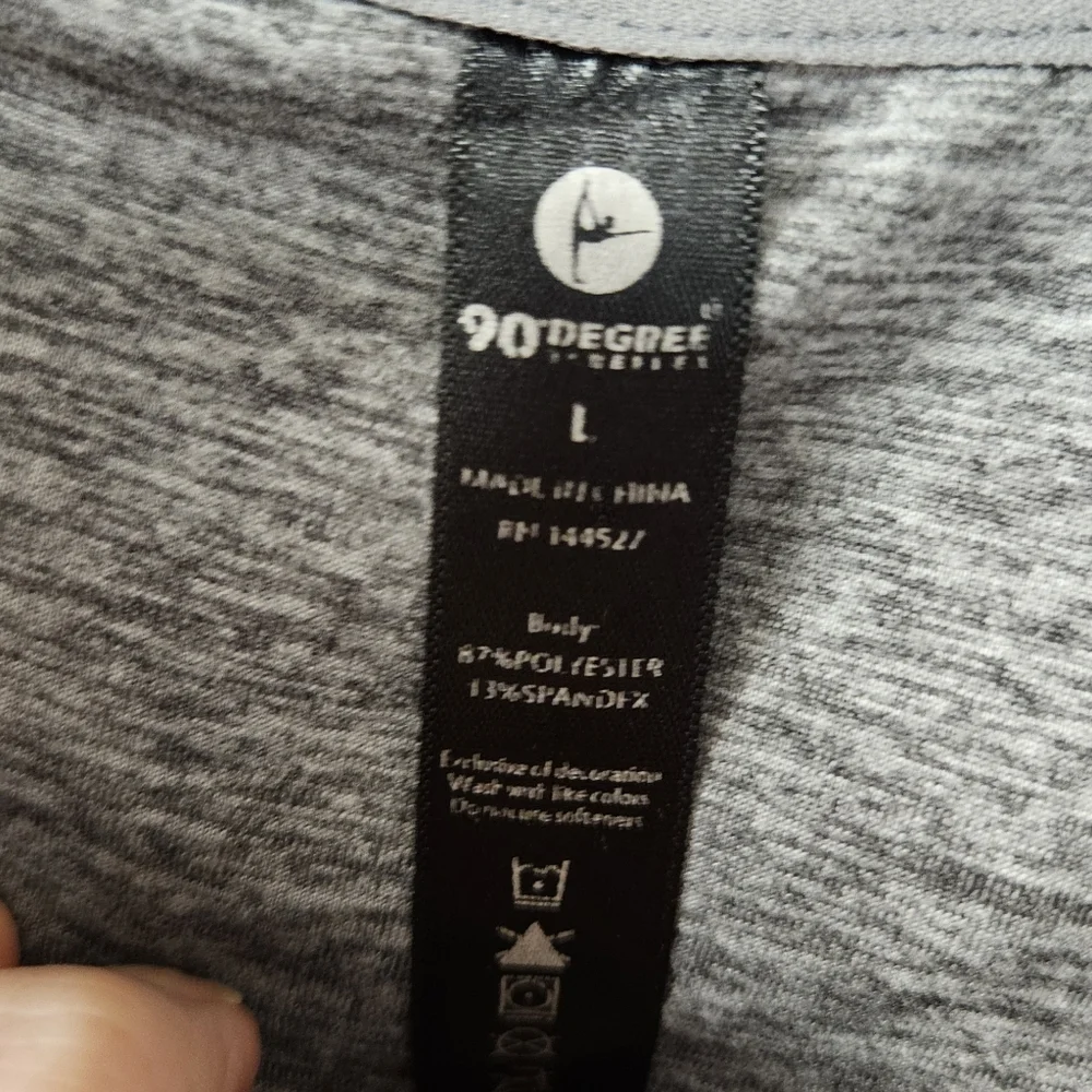 90 Degree women's large gray hoodie - Picture 6 of 6